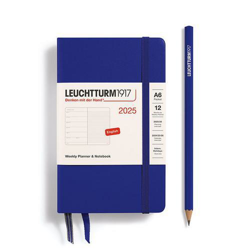 Leuchtturm, Grey, Planners, Art & School, 2025, A6, Pocket, Weekly, Notebook, Ink, 816306